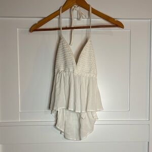 Garage Cream - Boho Festival Crochet Halter Top